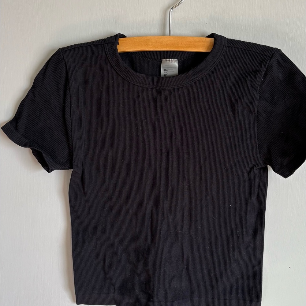 One Step Ahead Black Short Sleeve Tee